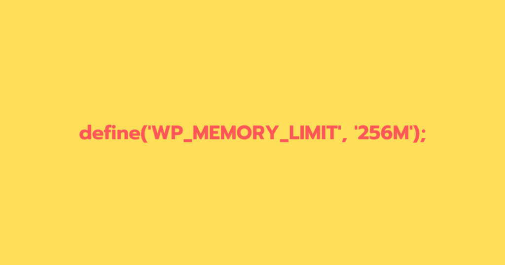 5. เพิ่ม Memory Limit